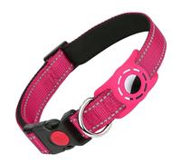 UOSIA Collier pour Chien avec Airtag - Nylon avec Rembourrage Doux, Support pour Airtag, Bande réfléchissante et Anneau D - Léger et Confortable