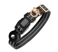 UOSIA Collier pour Chiens AirTag réfléchissant avec Support AirTag en Silicone pour Chiens de Taille Moyenne à Grande, Collier pour Animaux de Compagnie réglable