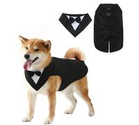 UOSIA Costume de Smoking pour Chien et Bandana pour Chien, Costume Formel de fête de Mariage, Chemise pour Petites, Moyennes et Grandes Races, Tenue de fête, Cosplay, vêtements de Vacances