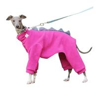UOSIA Costume Italien Greyhound & Whippet Fleece Dinosaur Onesie Doux Chaud À Quatre Pattes Manches Longues Cou Tortue Manteau Chien Tenue Jumpusuit Adapté Au Temps Froid