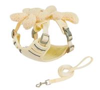 UOSIA Ensemble Harnais et Laisse pour Chien en Maille Douce avec Lapin de Dessin animé Mignon, Harnais légers pour Chiots, Marche en Plein air, Harnais réfléchissant pour Petits Chiens, Chats