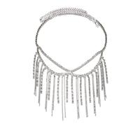 UOSIA Femmes Vintage Rhinestone Face Chains Belly Dance Jewelry Veil Halloween Dance Play Accessories