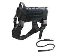 UOSIA Harnais Tactique pour Chien Harnais pour Chien Robuste avec poignée Gilet pour Chien de Service sans Traction Gilet pour Animaux de Compagnie pour Chiens de Taille Moyenne