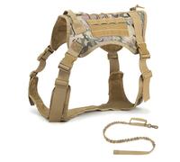 UOSIA Harnais Tactique pour Chien Harnais pour Chien Robuste avec poignée Gilet pour Chien de Service sans Traction Gilet pour Animaux de Compagnie pour Chiens de Taille Moyenne