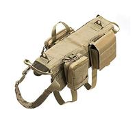 UOSIA Harnais Tactique pour Chiens avec 3 Poches Amovibles - Nylon Durable, Conception Réglable, Système Molle Et Panneau Crochet Personnalisable