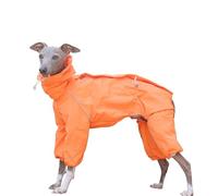 UOSIA Imperméable pour lévrier Italien Col roulé Ajustable 4 Pattes Manteau pour lévrier avec Bande réfléchissante Fermeture à glissière Vêtements Coupe-Vent pour Chiens de Taille Moyenne