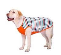 UOSIA Jammies de Chien Extra Large pour Chiens mâles Femelles été Moyen Chien Pyjama Doux Extensible Chien Combinaison Mode rayé Chien Chemise Gilet