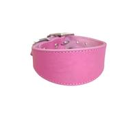 UOSIA Large Collier De Chien en Cuir Véritable pour Greyhound - Boucle Métallique Réglable, Imperméable, Élégant Et Luxueux pour Chiens De Grande Et Moyenne Taille