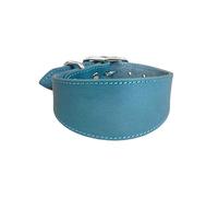 UOSIA Large Collier De Chien en Cuir Véritable pour Greyhound - Boucle Métallique Réglable, Imperméable, Élégant Et Luxueux pour Chiens De Grande Et Moyenne Taille
