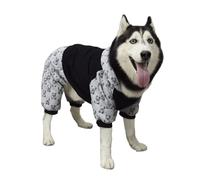 UOSIA Manteau d'hiver Chaud pour Chien, Combinaison avec Capuche Et Boutons, Manches Longues À Quatre Pattes, Sweat À Capuche en Polaire pour Chien, Sweat-Shirt