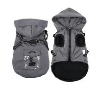 UOSIA Manteau d'hiver Chaud pour Chiot, Veste de Neige pour Chien avec Harnais et Capuche, Polaire Coupe-Vent, Combinaison de Neige pour Chien, Manteaux pour Temps Froid