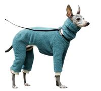 UOSIA Manteau d'hiver De Chien Pullover Doux Pyjamas De Chien À Quatre Pattes Col De Tortue en Polaire Épais Pulls Chauds Greyhound Manteaux Imperméables Au Vent pour Les Chiens De Taille Moyenne