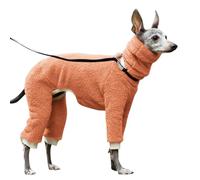 UOSIA Manteau d'hiver De Chien Pullover Doux Pyjamas De Chien À Quatre Pattes Col De Tortue en Polaire Épais Pulls Chauds Greyhound Manteaux Imperméables Au Vent pour Les Chiens De Taille Moyenne