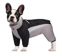 UOSIA Manteau d'hiver pour Chiot en Polaire Chaude et réfléchissante imperméable pour Chien avec 4 Pattes, Manches Longues réglables, Combinaison de Neige