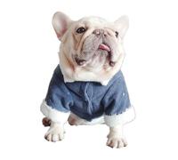 UOSIA Manteau doublé en Polaire pour Chien Manteau d'hiver pour Petits Chiens en Velours côtelé avec Deux Pattes, Fermeture à Boutons-Pression sur Le col, Style Mode