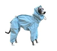 UOSIA Manteau imperméable pour Chien Manteau de Pluie à col roulé uni pour lévrier Italien Veste à Fermeture éclair Rouge pour Chien Whippet Manteau Chaud avec Bande réfléchissante