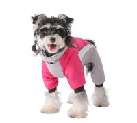 UOSIA Manteaux Chauds en Polaire pour Chiens Veste matelassée réfléchissante pour Chiots par Temps Froid avec Anneaux en D Ajustables Combinaison de Ski Patchwork colorée pour Petits Chiens