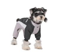 UOSIA Manteaux Chauds en Polaire pour Chiens Veste matelassée réfléchissante pour Chiots par Temps Froid avec Anneaux en D Ajustables Combinaison de Ski Patchwork colorée pour Petits Chiens