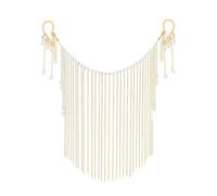 UOSIA Masque de mascarade à franges pour femmes Masque de luxe perlé pour Mardi Gras Masque de fête pour femme Cosplay Bijoux de danse orientale