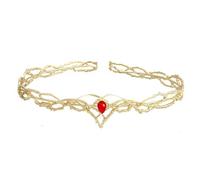 UOSIA Mode Or Couleur Simple Bridal Tiara Couronnes Cristal Pendentif Tiara Bandeau Fairy Costume Couronne Cosplay Accessoires Pour Femmes