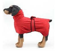 UOSIA Peignoir pour Chien, Serviette de Bain absorbante à Capuche pour Chiots, Chiens et Chats, Peignoir Confortable pour Animaux de Compagnie, séchage Rapide, avec Ceinture et Poche