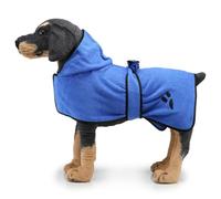 UOSIA Peignoir pour Chien, Serviette de Bain absorbante à Capuche pour Chiots, Chiens et Chats, Peignoir Confortable pour Animaux de Compagnie, séchage Rapide, avec Ceinture et Poche