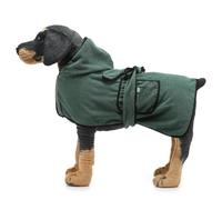 UOSIA Peignoir pour Chien, Serviette de Bain absorbante à Capuche pour Chiots, Chiens et Chats, Peignoir Confortable pour Animaux de Compagnie, séchage Rapide, avec Ceinture et Poche