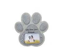 UOSIA Pierres commémoratives pour Chiens avec Cadre Photo, en Forme de Patte ou de cœur, Cadeau de sympathie en Cas de Perte d'un Chien ou d'un Chat