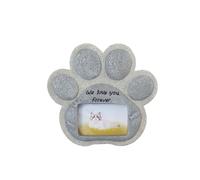 UOSIA Pierres commémoratives pour Chiens avec Cadre Photo, en Forme de Patte ou de cœur, Cadeau de sympathie en Cas de Perte d'un Chien ou d'un Chat