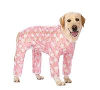 UOSIA Pyjama léger pour Chien, Pyjama d'été, Chemises de Soleil, Doux, Manches Longues, Combinaison Anti-léchage, Body pour Animaux de Compagnie, 4 Pattes
