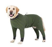 UOSIA Pyjama pour Animaux de Compagnie de Grande Taille, Pull Extensible pour Chien, rayé, Chiot, Combinaison pour Chien, Manteau par Temps Froid, Chemises de noël pour Chiens