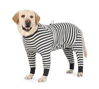 UOSIA Pyjama pour Animaux de Compagnie de Grande Taille, Pull Extensible pour Chien, rayé, Chiot, Combinaison pour Chien, Manteau par Temps Froid, Chemises de noël pour Chiens