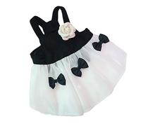 UOSIA Robe De Chiot Petite Et Moyenne Fille De Chiot Robe De Chiot Princesse Tutu Blanc Bow Jupe Chihuahua York Cat Pet Costume Chemise D'été