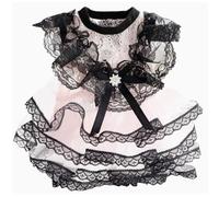 UOSIA Robe De Mariée De Chien en Dentelle Handifork Jupe De Chiot De Princesse Rose avec Arc Robe D'été De Chat Fine Et Fine Cool pour Fête d'anniversaire