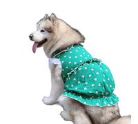 UOSIA Robe Mignonne à cœur pour Gros Chien Robes Princesse Vertes adorables pour Husky à Manches Bouffantes Jupe d'été pour Chien de Taille Moyenne pour Mariage ou fête