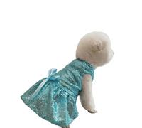 UOSIA Robe Princesse de Luxe à Paillettes pour Chien avec nœud décoratif Jupe de Mariage Bling-Bling pour Chiot Robe d'anniversaire pour Petits Chiens