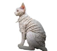 UOSIA Sphynx Chemise pour Chat sans Poils - Polo d'été Mignon en Coton avec Manches - Vêtements Respirants pour Chaton - Gilet Doux pour Chats sans Poils - pour Sphynx, Devon Rex
