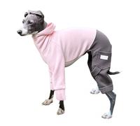 UOSIA Sweat À Capuche Doux Et Confortable pour Lévriers Italiens, Combinaison en Coton À 4 Pattes, Col Roulé, Manches Longues, Capuche pour Chien avec Poche pour Manteau