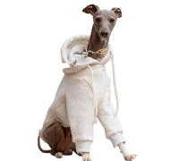 UOSIA Sweat À Capuche pour Chien avec Doublure Polaire d'hiver pour Grands Chiens avec Poche - Veste À Capuche À Deux Pattes - Manteau pour Lévrier Italien