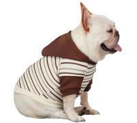 UOSIA Sweat à capuche pour chiens de petite et moyenne taille, vêtements d'automne chauds pour chiots, vêtements mignons et doux pour bouledogue français, pull pour chien, chemise pour carlin Frenchie