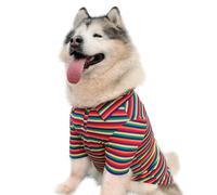 UOSIA T-Shirts pour Chiens Extra Grands, Chemise en Coton pour Chien, Doux, Respirant, Extensible, pour Chiot, Collier rayé, Pull pour Chien, vêtements pour Animaux de Compagnie
