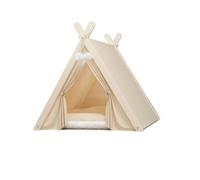 UOSIA Tente De Chien Teepee Lit Portable pour Petits Chiens avec Coussin Doux, Maison Mignonne De Chien en Toile 24 Pouces À L'intérieur en Plein Air