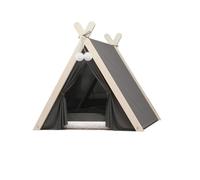UOSIA Tente De Chien Teepee Lit Portable pour Petits Chiens avec Coussin Doux, Maison Mignonne De Chien en Toile 24 Pouces À L'intérieur en Plein Air