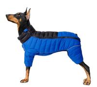 UOSIA Veste Bouffante pour Chien, Combinaison de Neige complète, Douce, légère, Chaude, avec Rayures réfléchissantes, vêtements d'extérieur Coupe-Vent pour Chien
