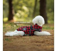 UOSIA Veste d'hiver pour Chien, Harnais imperméable intégré, Manteau réfléchissant à Fermeture éclair pour Chien, Rouge, vêtements de noël pour Temps Froid