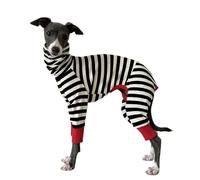 UOSIA Vêtements pour lévriers Italiens, Pull Chaud d'automne pour Whippet, col roulé, Combinaison Extensible pour Chiot, Rayures Classiques, 4 Pattes, Pyjama pour Chien de Petite et Moyenne Taille