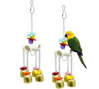 UOSIWYA Lot de 2 jouets pour poules, clochettes suspendues, accessoires pour poules, oiseaux, perroquets