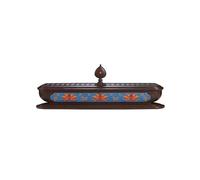 uotmui Brûleur D'encens Brûleur D'encens De Temple Bouddhiste D'intérieur À Domicile, Boîte D'encens Antique en Laiton Couchée Porte-Bâton D'encens