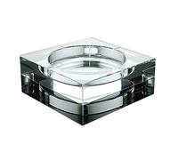 uotmui Cendrier carré en verre transparent pour décoration intérieure et extérieure - Petit cendrier créatif pour fumeurs (20 cm)