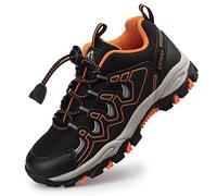 UOVO Baskets garçons Chaussures de randonnée Baskets Enfants Chaussures de Trekking Chaussures de Sport de Plein air Chaussures de Course Noir Taille 39